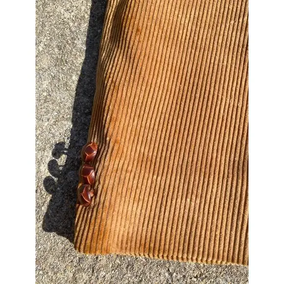 VTG Rhenish Harbor Knit Mens 44L 100% Cotton Corduroy blazer coat brown tan - Picture 5 of 5